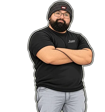 Illustration of Juan, Handy Andy TV mounting technician in Houston